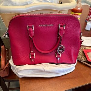 Michael Kors Fuchsia Leather Satchel